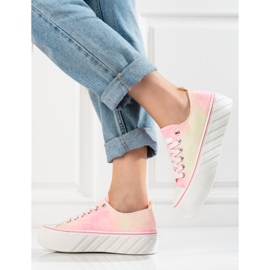Damen-Sneaker Shelovet aus Cord in Rosa 2