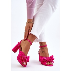 Modische Sandalen mit hohen Bögen Fuchsia rosa 2