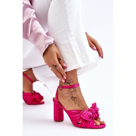 Modische Sandalen mit hohen Bögen Fuchsia rosa 6