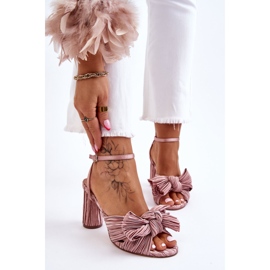 Modische Sandalen mit Schleife am Absatz Beige Callum braun 1