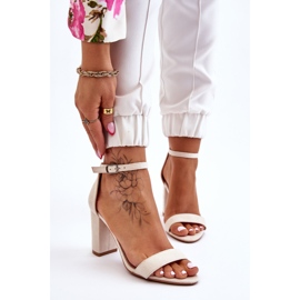 PS1 Klassische Wildleder Amina hellbeige Absatzsandalen braun 1