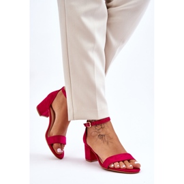 PS1 Fuchsia Quincy Wildleder Sandalen mit niedrigem Absatz rosa 2