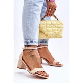 PS1 Quincy Beige Wildleder Sandalen mit niedrigem Absatz braun 2