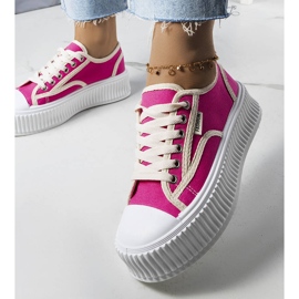 PA1 Dunkelrosa Sneaker mit Plateau von Connie 1