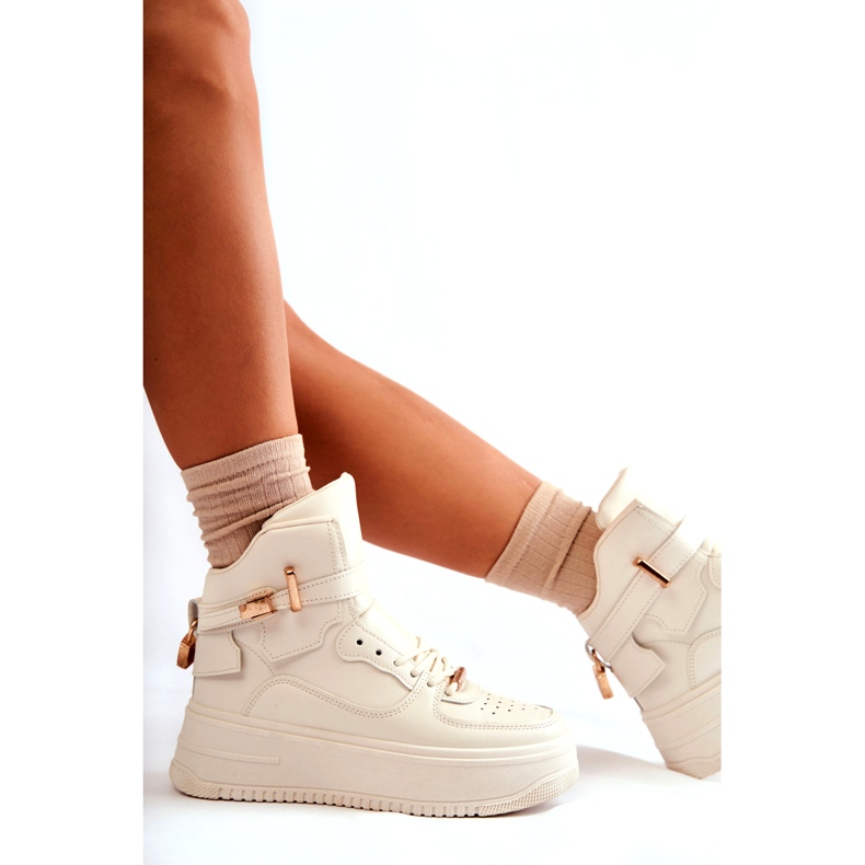 FB2 Isolierte hohe Sportschuhe für Damen Beige Lexa 4