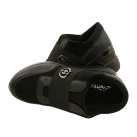 Schlupfschuhe Keil Turnschuhe Evento 23SP35-5320 Schwarz 5