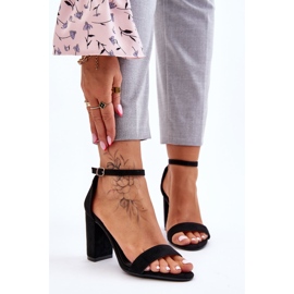 PS1 Klassische schwarze Amina Wildleder-Sandalen 1