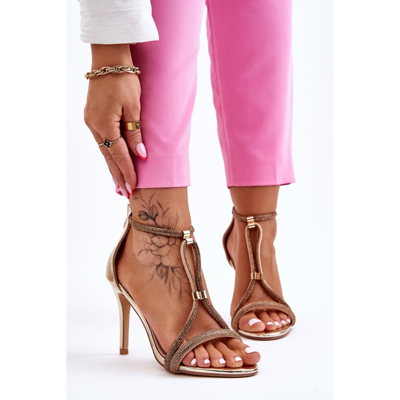 S.Barski Elegante Sandalen auf hohem Absatz mit Jenesis Gold Jenesis golden 1