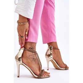 S.Barski Elegante Sandalen auf hohem Absatz mit Jenesis Gold Jenesis golden 2