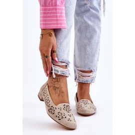 Durchbrochene Loafer Sergio Leone BL627 Beige 1