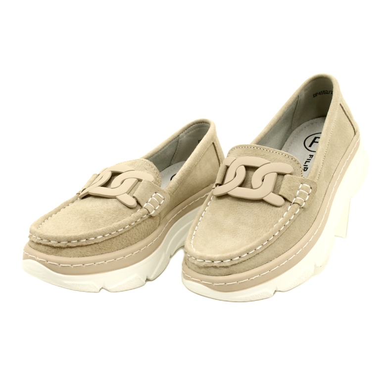 Ledermokassins Filippo DP4552/23 beige 3