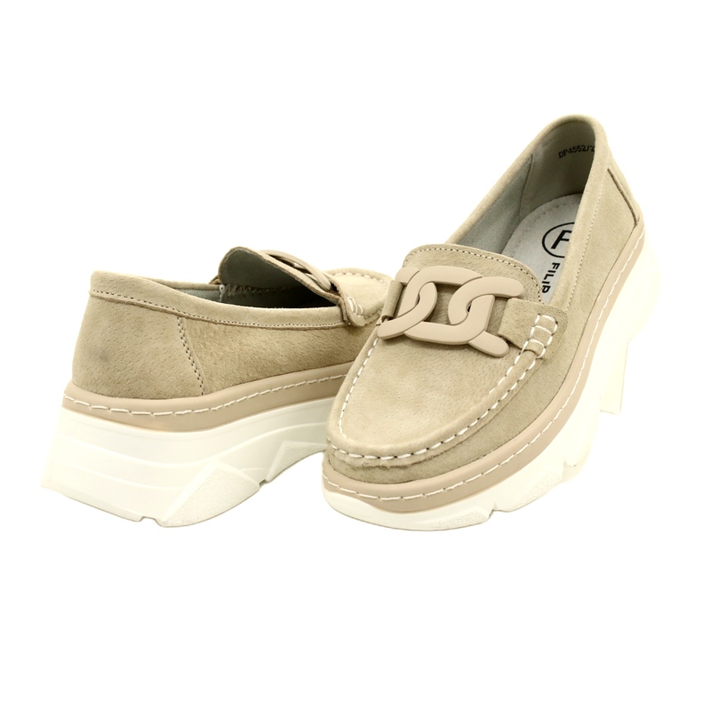 Ledermokassins Filippo DP4552/23 beige 4
