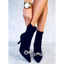 BM Betz Schwarze elastische Stiefel mit hohem Absatz 1