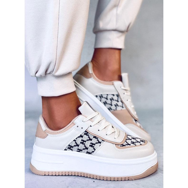 BM Duval Beige Damenturnschuhe 1