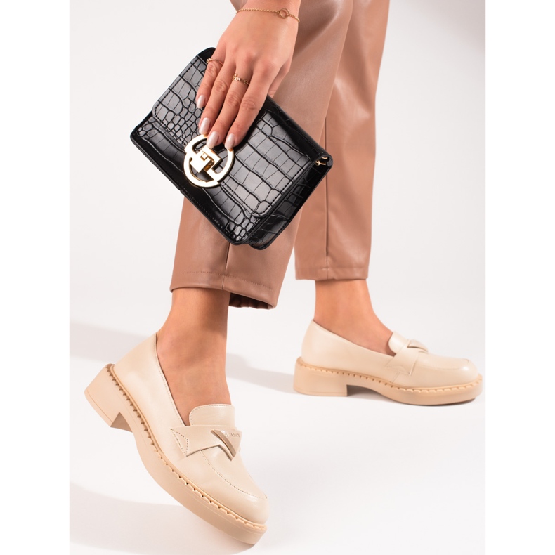 W. Potocki Beige Damenschuhe auf der Plattform 1