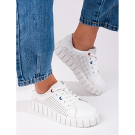 W. Potocki Weiße Sportschuhe aus Leder von Potocki 1