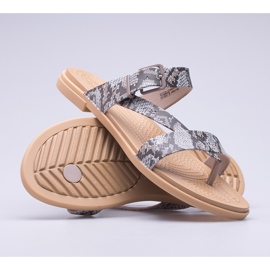 Damen Crocs Tulum Toe Post Sandal W 206108-15W braun 1