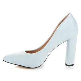 Vices New Collection Wildleder-Pumps auf einer Säule blau 1