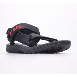 Lee Cooper LCW-22-34-0945M Herrensandalen schwarz rot 1