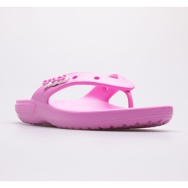 Damenhausschuhe Crocs Classic Flip 207713-6SW rosa 1