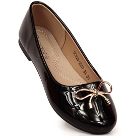 Schwarz lackierte Ballerinas für Mädchen Vinceza OCA23-2257 1