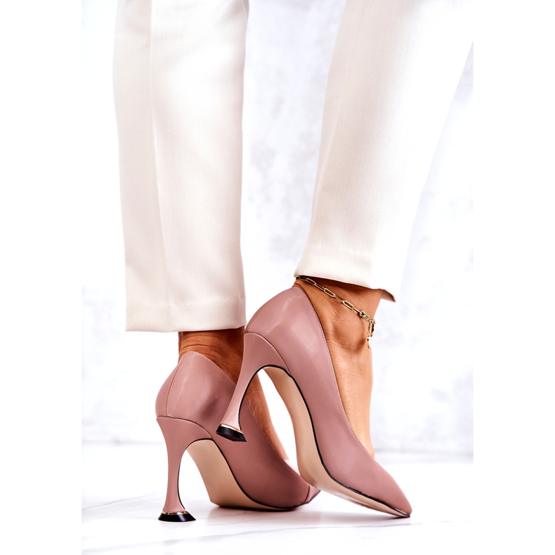 S.Barski Modische Leder Pink Tamira Stilettos rosa 4