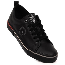 Schwarze Herren-Sneaker aus ökologischem Leder Big Star LL174210 1