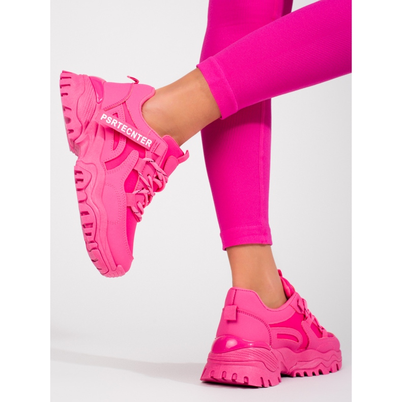 Seastar Pinkfarbene Shelovet-Sneakers für Damen mit dicker Sohle rosa 2