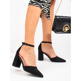 Schwarze Wildlederpumps von Shelovet für Damen 1