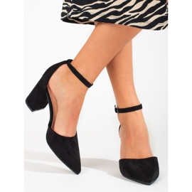 Schwarze Wildlederpumps von Shelovet für Damen 2