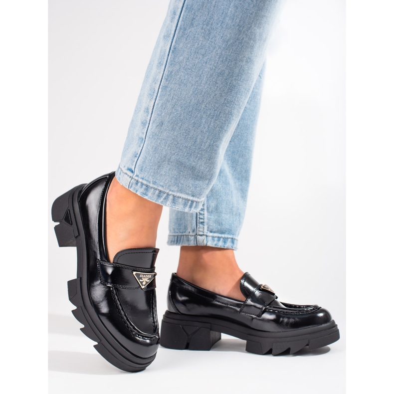 Seastar Shelovet schwarze Lackloafer für Damen 1