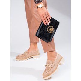 Seastar Durchbrochene Damenmokassins auf der beigefarbenen Shelovet-Plattform 1