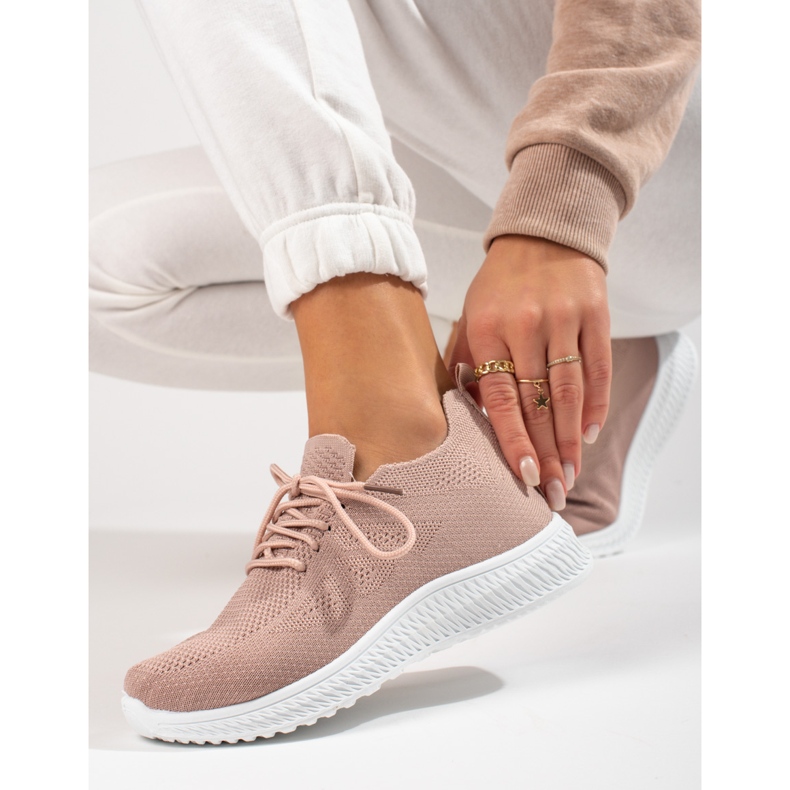 Shelovet Puder-Textil-Sportschuhe rosa 1