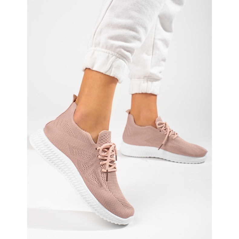 Shelovet Puder-Textil-Sportschuhe rosa 2