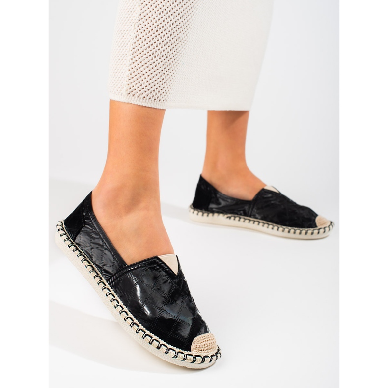 Shelovet Damen Espadrilles schwarz 1