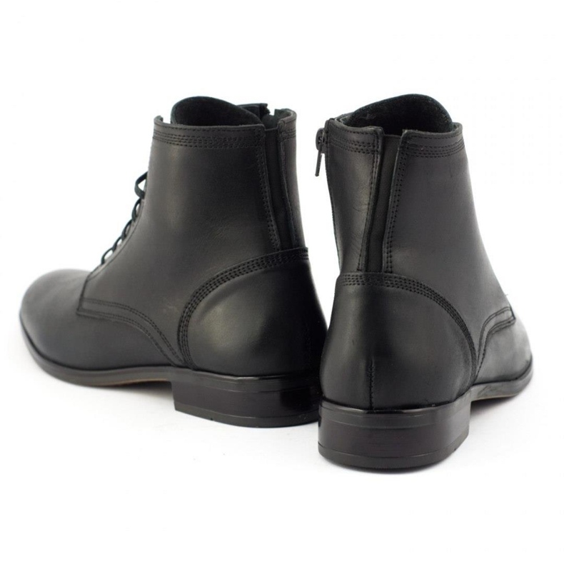 Olivier Herren Leder Chelsea Boots 287D Św schwarz 2