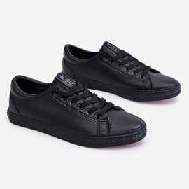 News Klassische Damen-Sneaker aus Leder zum Schnüren Schwarz Misima 1