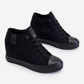 Hidden Wedge High Sneakers Big Star LL274034 Schwarz 2
