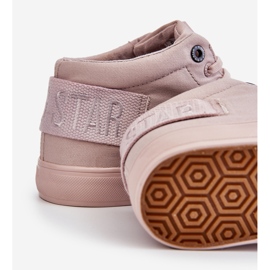 Klassische High-Top-Sneaker für Damen Big Star LL274004 Nude rosa 1