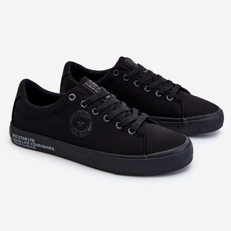Niedrige Textil-Sneaker für Herren Big Star LL174078 Schwarz 1
