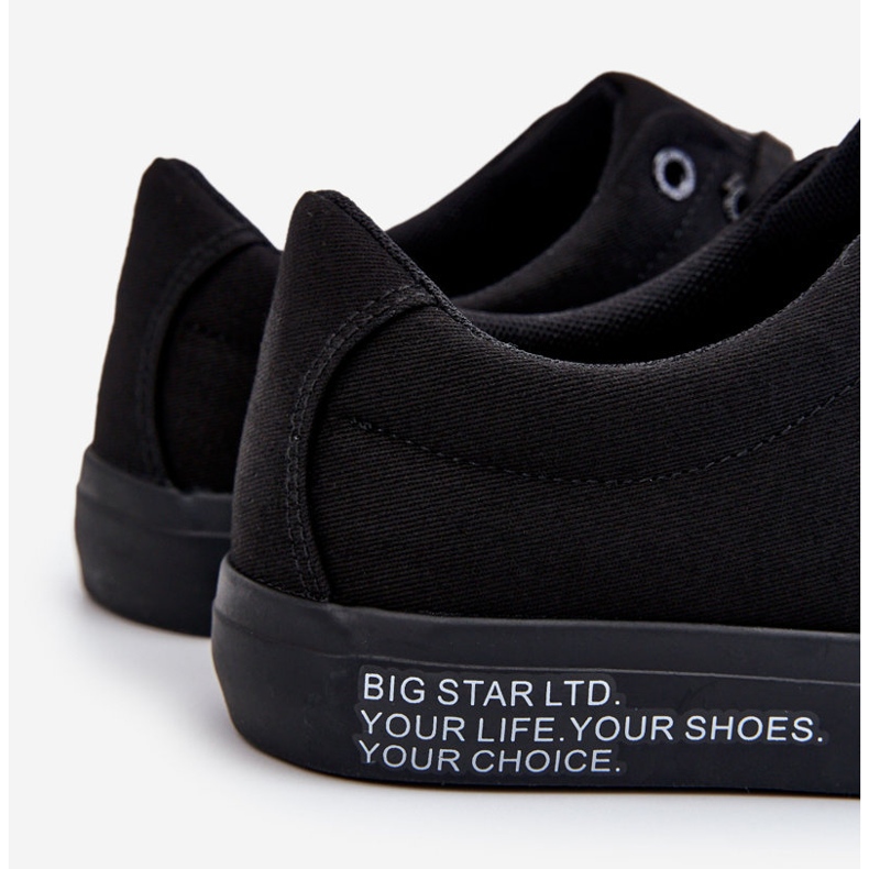 Niedrige Textil-Sneaker für Herren Big Star LL174078 Schwarz 2