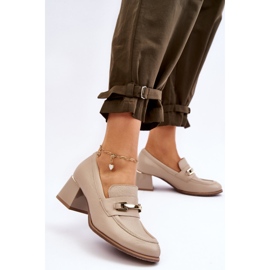 Lemar Bequeme Damira beige Lederpumps 2