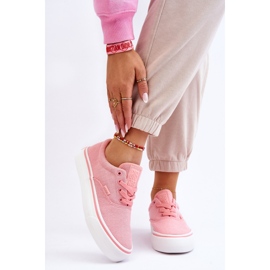 Big Star Fabric Plateau Sneakers LL274147 Rosa 1