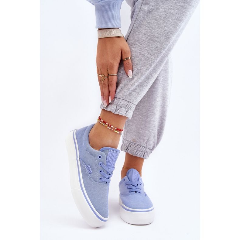 Big Star Fabric Plateau Sneakers LL274145 Blau 2