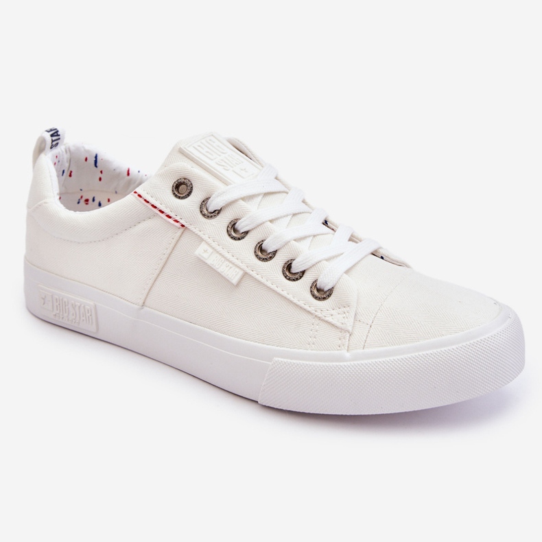 Low Herren Stoff Sneakers Big Star KK174001 Weiß 1