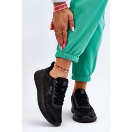 Damen Mesh Sportschuhe Memory Foam System Big Star LL274662 Schwarz 1