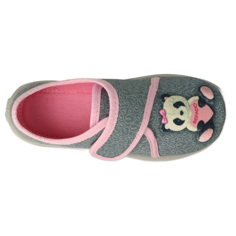 Befado Kinderschuhe 660X050 rosa grau 2
