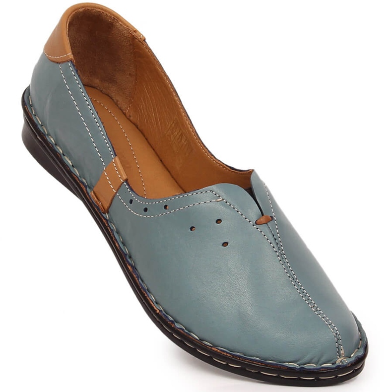 Bequemer Damen-Slipper aus Leder blau Artiker 38C0358 1