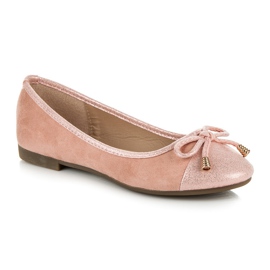 Super Me Ballerinas aus Wildleder rosa 1