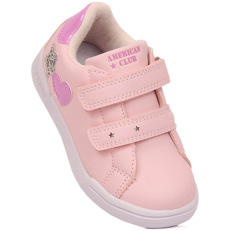 Pinker American Club 125/23 Sportschuh für Mädchen mit Klettverschluss rosa 1